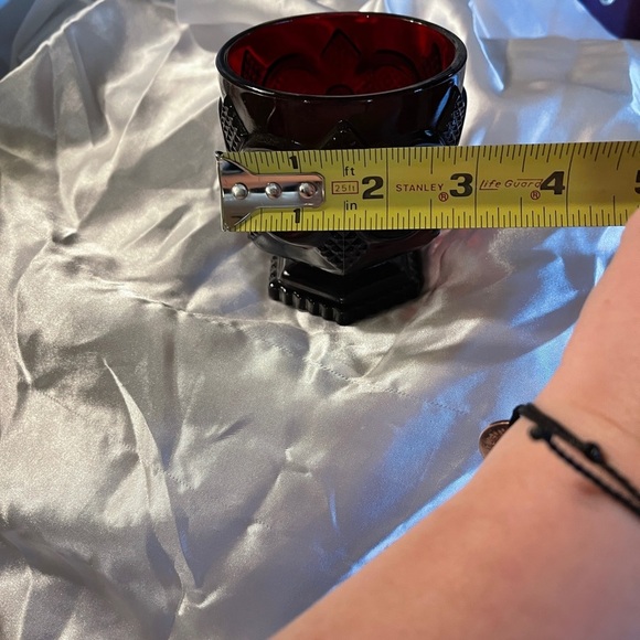 Avon 1876 Cape Cod Footed Glass (High Ball Tumbler) Red 1988 only - Picture 5 of 6